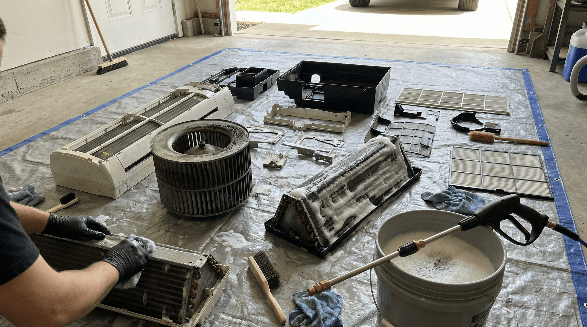 エアコンクリーニング作業